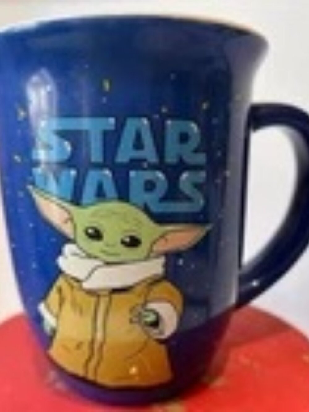NEW Disney The Mandalorian Baby Yoda Ceramic 16 Oz. Coffee Mug Snow Speckled